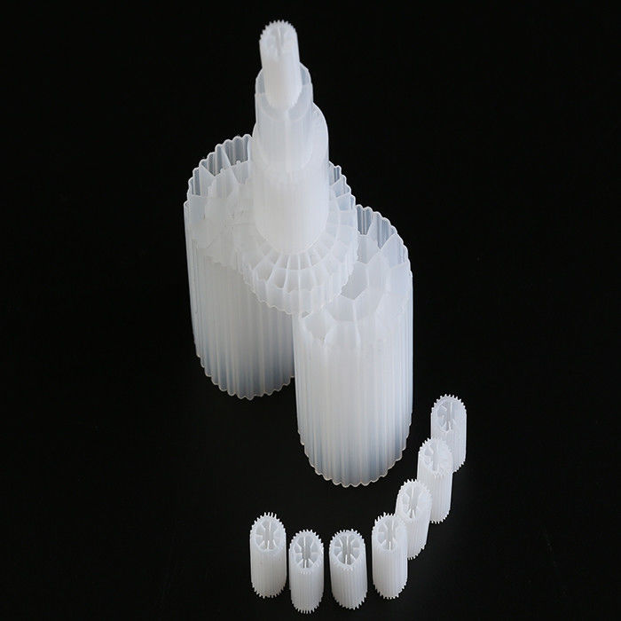 উচ্চ দক্ষতা MBBR বায়ো মিডিয়া K1 মাইক্রো মিডিয়া 12mm X 9mm সাদা রঙ