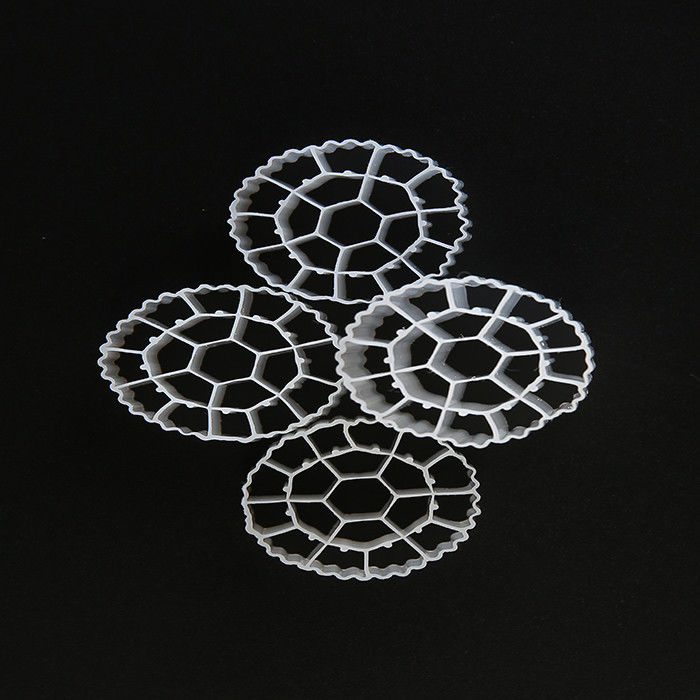 25mm X 10mm আকার প্লাস্টিক ফিল্টার মিডিয়া ভার্জিন এইচডিপিই উপাদান এমবিবিআর বায়ো বল