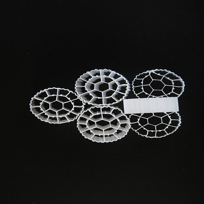 25mm X 10mm আকার প্লাস্টিক ফিল্টার মিডিয়া ভার্জিন এইচডিপিই উপাদান এমবিবিআর বায়ো বল