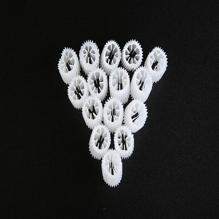 MBBR HIPS উপাদান প্লাস্টিক ফিল্টার মিডিয়া আকার 5mm X 10mm এবং সাদা রঙের