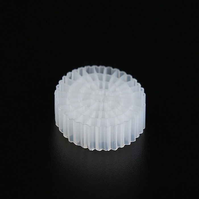 সাদা রঙের এমবিবিআর বায়ো মিডিয়া ভার্জিন এইচডিপিই উপাদান K5 বর্জ্য জল চিকিত্সার জন্য