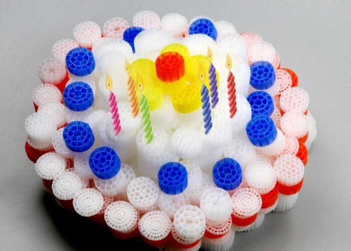 উচ্চ দক্ষতা MBBR বায়ো মিডিয়া K1 মাইক্রো মিডিয়া 12mm X 9mm সাদা রঙ