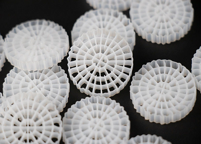 সাদা রঙের এমবিবিআর বায়ো মিডিয়া ভার্জিন এইচডিপিই উপাদান K5 বর্জ্য জল চিকিত্সার জন্য