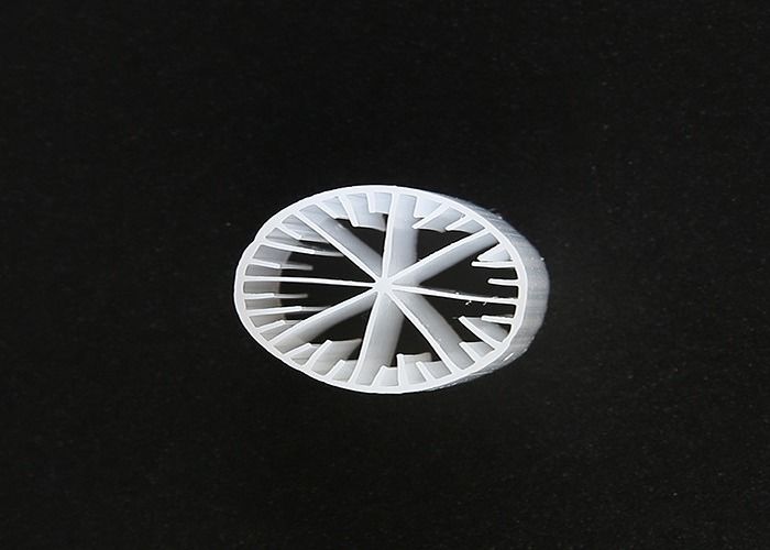 15 * 15 মিমি আকার এমবিবিআর বায়ো মিডিয়া ভার্জিন এইচডিপিই উপাদান অ্যানেরোবিক ট্যাঙ্কের জন্য সাদা রঙ