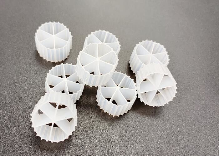 বায়োসেল বায়ো ক্যারিয়ার PE04 6 কক্ষ এমবিবিআর বায়ো বলস ফিল্টার মিডিয়া অ্যানেরোবিক ট্যাঙ্কের জন্য